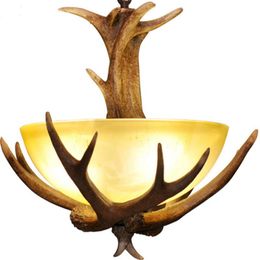 Pendant Lamps Lighting Creative Antlers Single-head Chandelier American Style European Country Bar Corridor Staircase Bedroom Lamp CorridorP