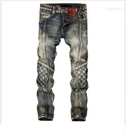 Wholesale- Men Jeans Straight Cat To Be Personalised Vintage Colour Tide Brand Trousers Male Cowboy Pants Do Old Heat22