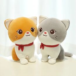 24CM Cute Cat Plush Doll Toys Children Simulation Animal Cats Toy Boys Girls Sleeping Soft Stuffed Cat Dolls Birthday Gifts