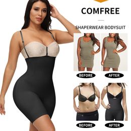Women Shapewear Bodysuits Firm Tummy Control Full Body Shaper Slimming Bodysuit Corrective Underwear Waist Trainer Thigh Slimmer