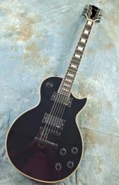 2022Electric guitar, ebony + binding guitar, black EMG pickup, black accessories, tune o matic bridge
