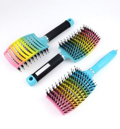 Colourful Detangling Brush for Curly Hair and Straight Hair , Kids Friendly Hairbrush, Soft Bristles