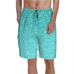 metallic blue shorts Canada - Men's Shorts Light Blue Metallic Board Aqua Glitter Sparkle Print Beach Trenky Males Cute Design Swimming Trunks Big SizeMen's