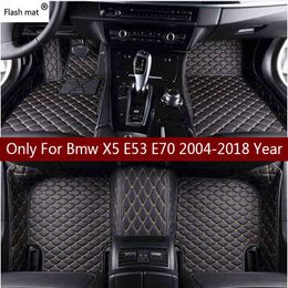 Flash mat leather car floor mats for Bmw X5 E53 E70 2004-2013 2014- 2016 2017 2018 Custom auto foot Pads automobile carpet cover H220415
