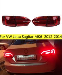 left & right running lights For VW Jetta Sagitar MK6 Tail Light 2012-2014 Full LED Reverse +Fog+Brake Turn Signl Taillights