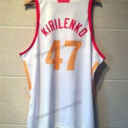 Nikivip Cheap Custom Throwback Andrei Kirilenko #47 Basketball Jersey Hip Hop Any Name Number Size 2XS-3XL White Top Quality Vintage