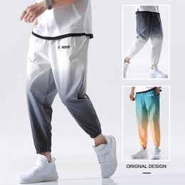 Men's Pants Cargo Men Oversized Casual Trousers Joggers Pant Hip Hop Techwear Streetwear Gradient Sweatpants PantsMen's