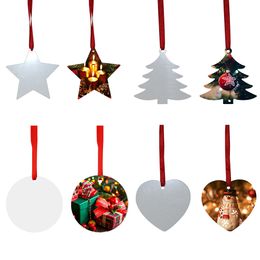 Sublimation Blank Pendants Personalised Halloween Christmas Ornament Hanging Tree Photo Gifts Pendant DIY Decoration