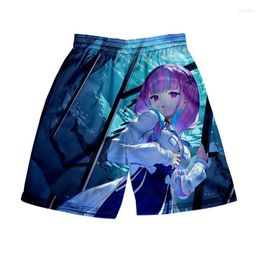 Men's Shorts HOLOLIVE VTuber Minato Aqua 3D Print Summer Men's Recreational Style Harajuku Kawaii Beach ShortsMen's Naom22