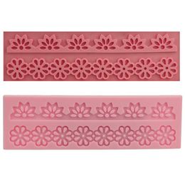 Baking Moulds Flower & Snowflake Lace Silicone Fondant Soap 3D Cake Mold Cupcake Jelly Candy Chocolate Decoration Tool FQ1870Baking