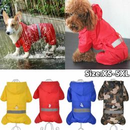 Dog Apparel Pet Rain Coat Clothes Puppy Casual Raincoat Waterproof Jacket Costumes XS-5XL 4 Colour SuppliesDog