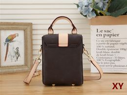 brand Designer brown print little box bag Luxury Women flip handbag bags Three dimensional Classic rectangular Wallet coin phone purse Y02