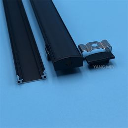 2m/pcs Factory Production Flat Slim Led Strip Light Aluminium Extrusion Bar Track Profile Channel With Cover And End