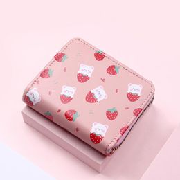 Wallets Ladies Wallet Short Cute Cartoon Small Zipper Girls Brand Design PU Leather Coin Purse Card Holder For WomenWallets