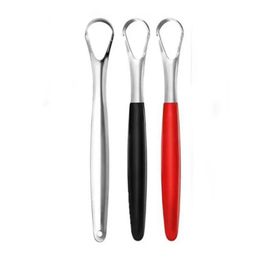 Coating Tongue Scraper Reusable Oral Cleaning Tool Stainless Steel Scraping Brush Remove Halitosis