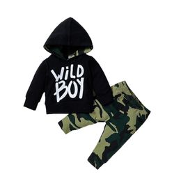 Clothing Sets Hooded Camouflage Set Pants Sweatshirt Kids Letter Girls Tops Boys Toddler Baby Outfits&Set Children Clothes WinterClothin