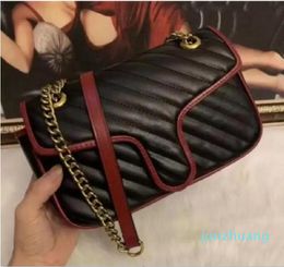 Designer -Top Quality Messenger Bags Women Leather Marmont Handbags Purse Chain Shoulder Bags Crossbody Bag Wallet Tote 5 Colour