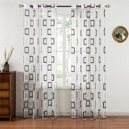 Curtain & Drapes Modern Tulles For Living Dining Room Bedroom European-style American-style Simple Lattice Light Transmission Window DecorCu