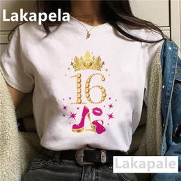 18 To 38 Years Old T Shirts Birthday Party Women T-shirt Aesthetic Clothes Tee Shirt Harajuku Femme Camiseta Mujer White