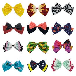 Baby Girl Hair Bows With Clip Cartoon Anime Printing Grosgrain Ribbon Bow Hairpin Kids Barrette Boutique Hairclip Girls Hair Accessories Classic Style INS