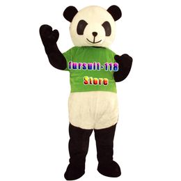 Giant Panda Mascot Cartoon Animal Christmas Adult Size Halloween Cartoon Mascot Costume Party Dress #02