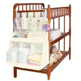 Baby Bed Hanging Organiser Bag Waterproof Baby Diapers Portable Storage Bag Feeding Bottle Toys For Crib Bed Storage Rack Access 220531