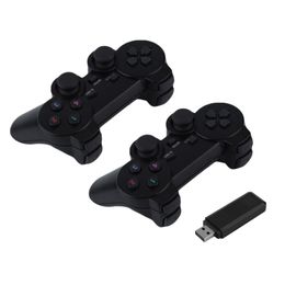 2x 2.4G USB Wireless Dual Vibration Gamepad Controller Joystick With level 3D Analog Stick For PC Laptop