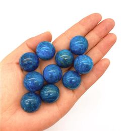 Decorative Objects & Figurines Drop 1PC 20mm Natural Lapis Lazuli Blue Apatite Ball White Quartz Crystal Sphere Balls Healing CrystalsDecora