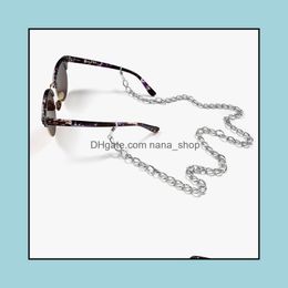 Eyeglasses Chains Eyewear Accessories Fashion Korea Simple Retro Gold Colour Glasses Chain Chic Metal Thick Drop Delivery 2021 Dohvm