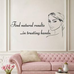 Wall Stickers Removable Spa Salon Decals Beauty Woman Face Facials Skincare Quote Sticker Shop Decor Mural Q69