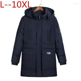 Men's Down & Parkas 2022 Winter Jacket Simple Fashion Hooded Coat Knit Cuff Design Male's Thermal Brand 10XL 8XL 9XL 6XL 5X1 Phin22