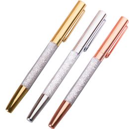 Gel Pens Pcs Luxury Metal Bling Crystal Diamond Gifts For Women Bridesmaids Mothers Day Christmas Office Supplies Rose GoldGel