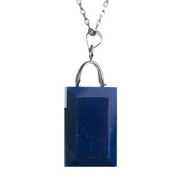 Pendant Necklaces Genuine Natural Blue Lapis Lazuli Gems Stone Rectangle Bead Woman Men 21 12 9mmPendant
