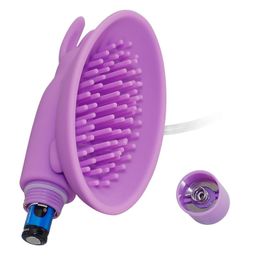 Vibrators Silicone Vaginal Suction Cup Pussy pump 7 Speed Vibrating Clitoris Vibrator Female Oral Clitoral Sex Toys For Women Masturbation