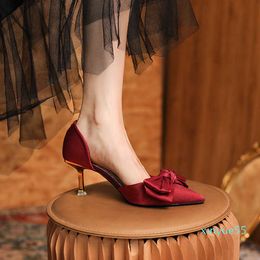 sapatos de casamento saltos altos sapatos finos finos e pontiagudos sapatos de noiva couro macio