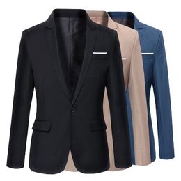 Fashion Casual Men Blazer Cotton Slim Korea Style Suit Blazer Masculino Male Suits Jacket Blazers Men Clothing Size M-5XL 220409