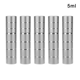 Silver 5ml line pattern perfume sub-bottling 5pcs