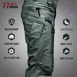 Tactical Cargo Men Outdoor Waterproof SWAT Combat Military Camouflage Trousers Casual Multi Pocket Pants Male Work Joggers 220811