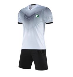 Saudi Arabia Kids Tracksuits leisure Jersey Adult Short sleeve suit Set Men's Jersey Outdoor leisure Running sportswear
