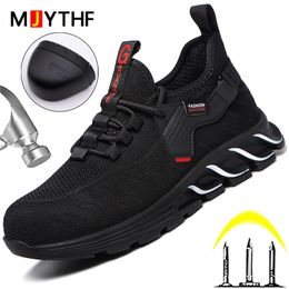 2022 New Work Safety Shoes Men Fashion Work Sneakers Indestructible Shoes Steel Toe work Shoes Puncture-Proof Industrial