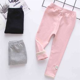Pants For Girls Appliques Leggings For Girl Embroidery Sweatpants For Children Patchwork Girls Clothing Spring Autumn 210412