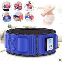 Electric Abdominal Stimulator Body Vibrating Slimming Belt Belly Muscle Waist Trainer Massager X5 Times Weight Loss Fat Burning 220408