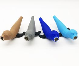 The latest 10.5cm portable silicone smoke pipes hood seal smoke mouth, Colour many style selection, support custom LOGO