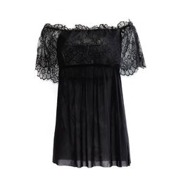 Women's Sleepwear Plus Women Nightwear Lace Nightgown Lingerie Porno Strapless Sheer Night Dress Sexy Sex Nightie ClothesWomen's