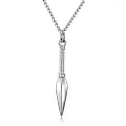 Pendant Necklaces Gold Black Silver Color Spearhead Tribal Surf Primal Necklace For Men Stainless Steel Male Jewelry 22Inch