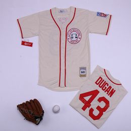 Men Movie Baseball 43 Jimmy Dugan Jersey Rockford Peaches A League of Their Own 1992 Team Color Grey HipHop All Stitched For Sport Fans Breathable Cool Base Hip Hop