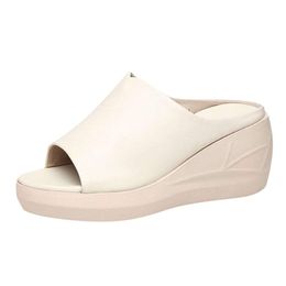 Sandals Plastic Women 38 Fish Middle Shoes Slippers Wedge Fashion Summer Sandal Heel Flip-Flop Mouth Women'sSandalsSandals