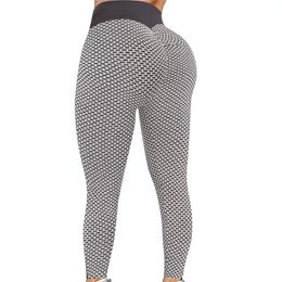 2023 Womens yoga Basic Seamless Leggings women slim pants high wais sports tights honeycomb buttock fitness pants 6038