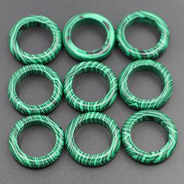Natural Stone Wide 6mm Malachite Finger Rings Unisex Circle Reiki women Jewellery Gifts