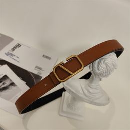 Luxury Designer Belt For Men Womens High Quality Fashion Genuine Leather Women Belts Casual Letter Smooth Buckle Waistband Width 2.5cm